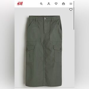 H&M Girls Cotton Cargo Skirt